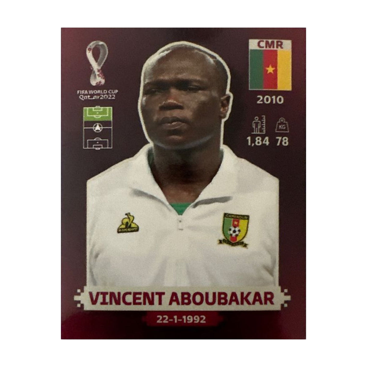 Panini FIFA WM 2022 Oryx - CMR 16 - Vincent Aboubakar – Vorderseite