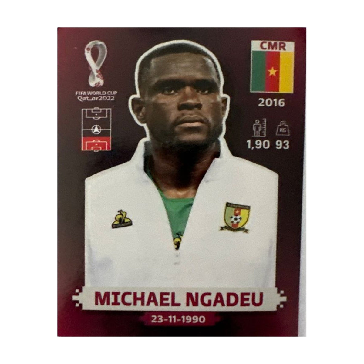 Panini FIFA WM 2022 Oryx - CMR 9 - Michael Ngadeu – Vorderseite