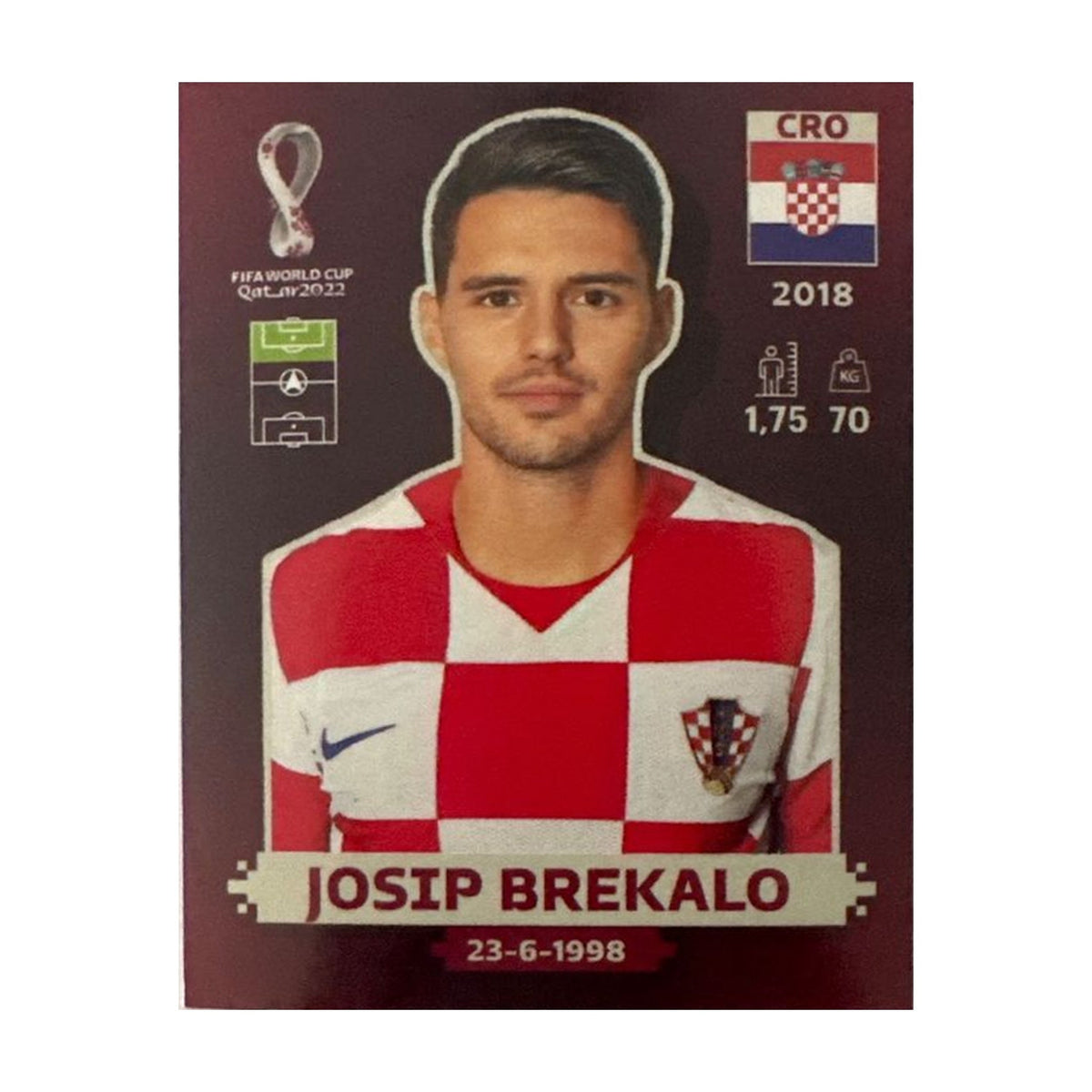Panini FIFA WM 2022 Oryx - CRO 17 - Josip Brekalo – Vorderseite