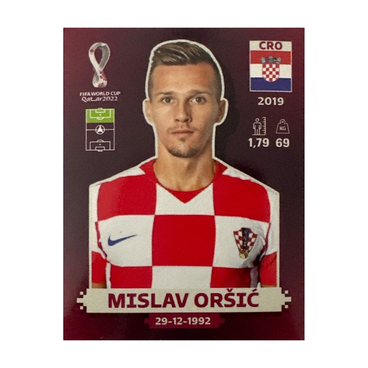 Panini FIFA WM 2022 Oryx - CRO 20 - Mislav Oršić – Vorderseite