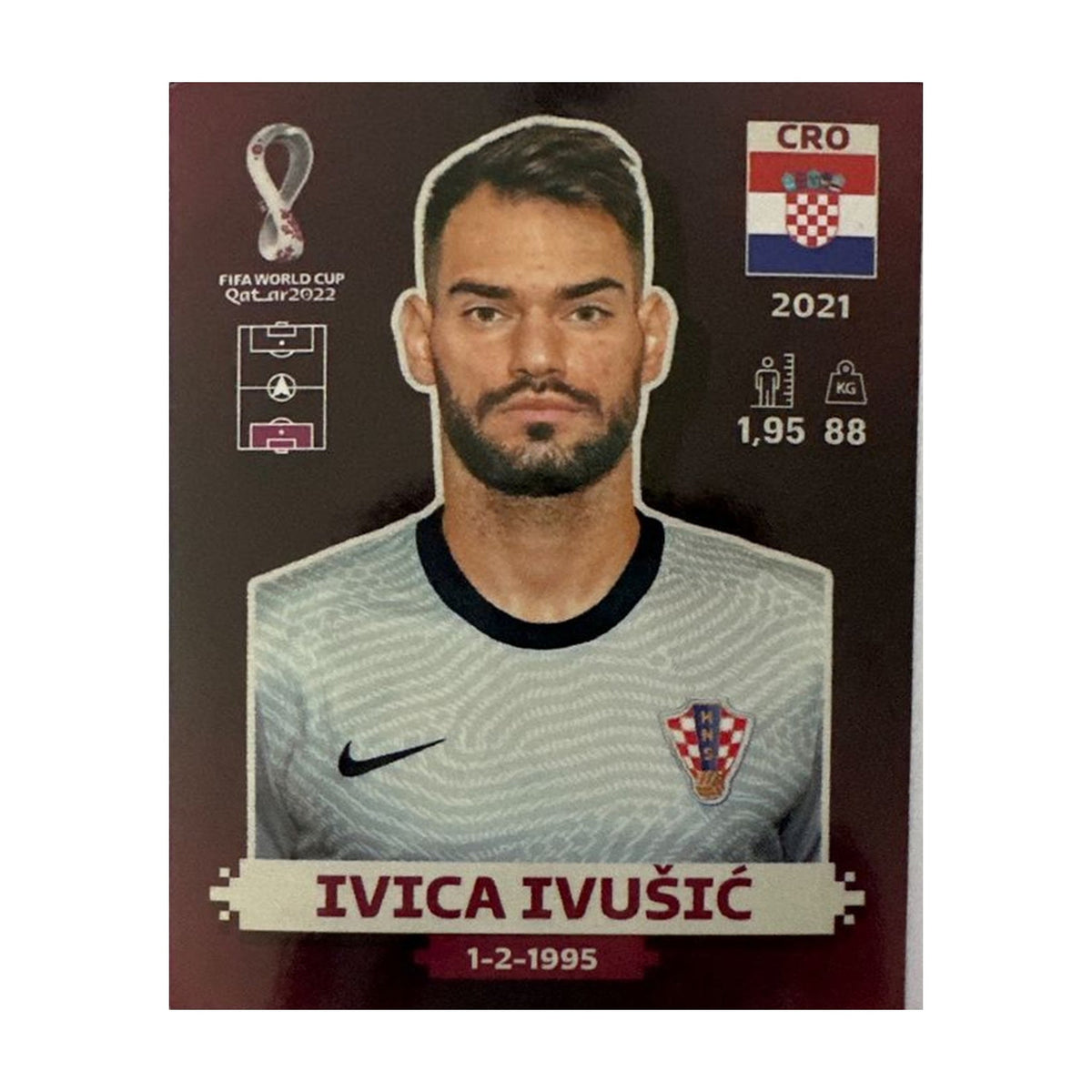 Panini FIFA WM 2022 Oryx - CRO 4 - Ivica Ivušić – Vorderseite