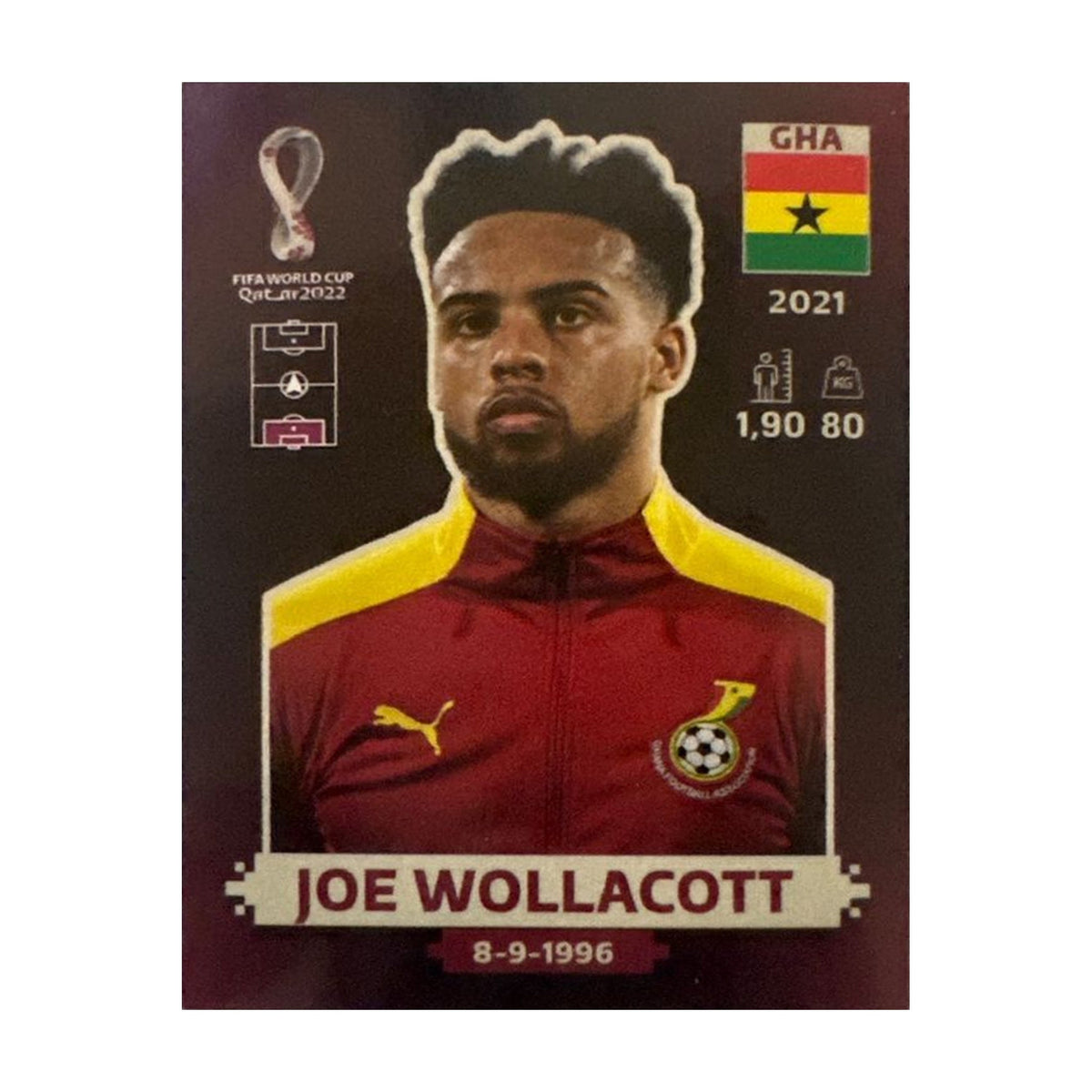 Panini FIFA WM 2022 Oryx - GHA 3 - Joe Wollacott – Vorderseite