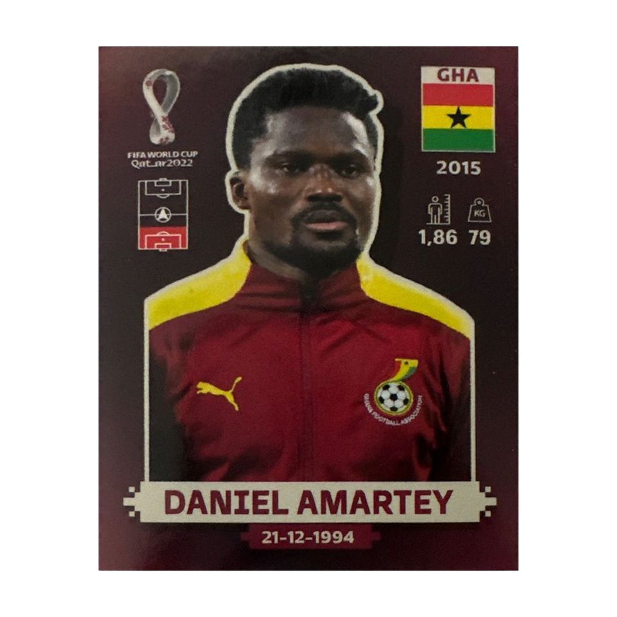 Panini FIFA WM 2022 Oryx - GHA 5 - Daniel Amartey – Vorderseite