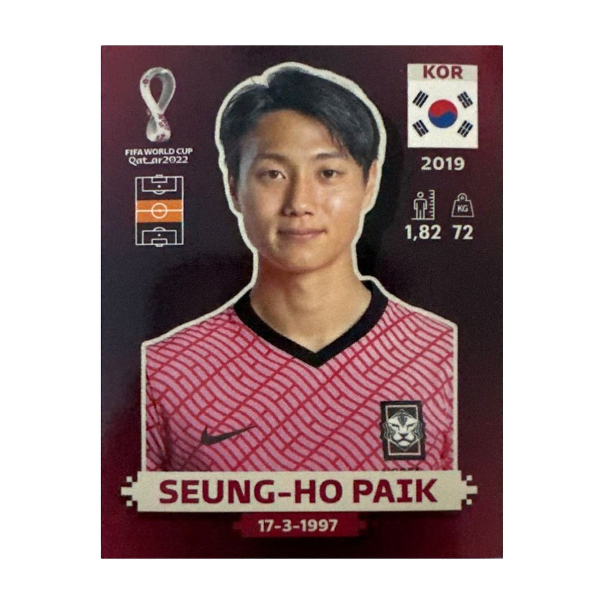 Panini FIFA WM 2022 Oryx - KOR 14 - Seung-ho Paik – Vorderseite