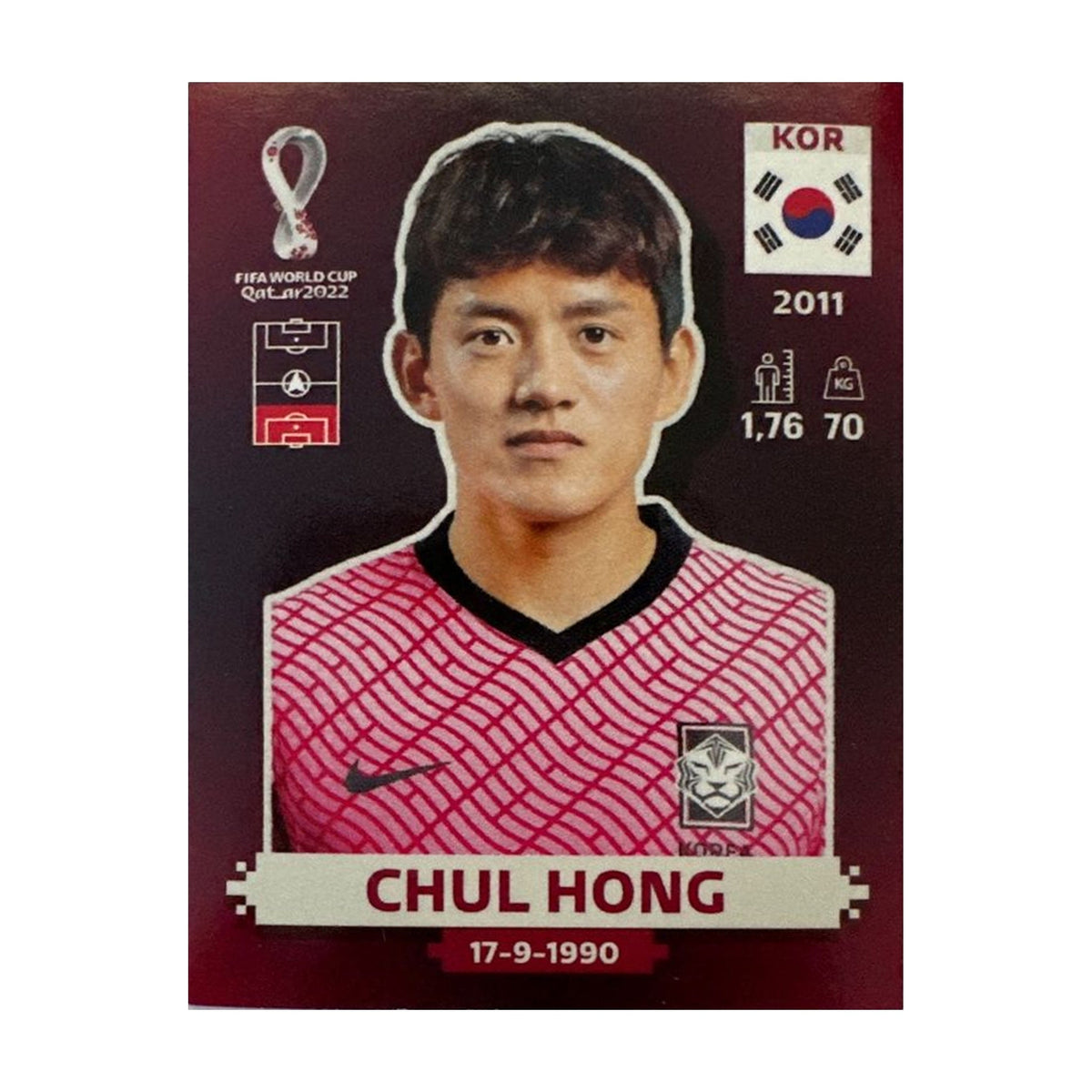 Panini FIFA WM 2022 Oryx - KOR 5 - Chul Hong – Vorderseite