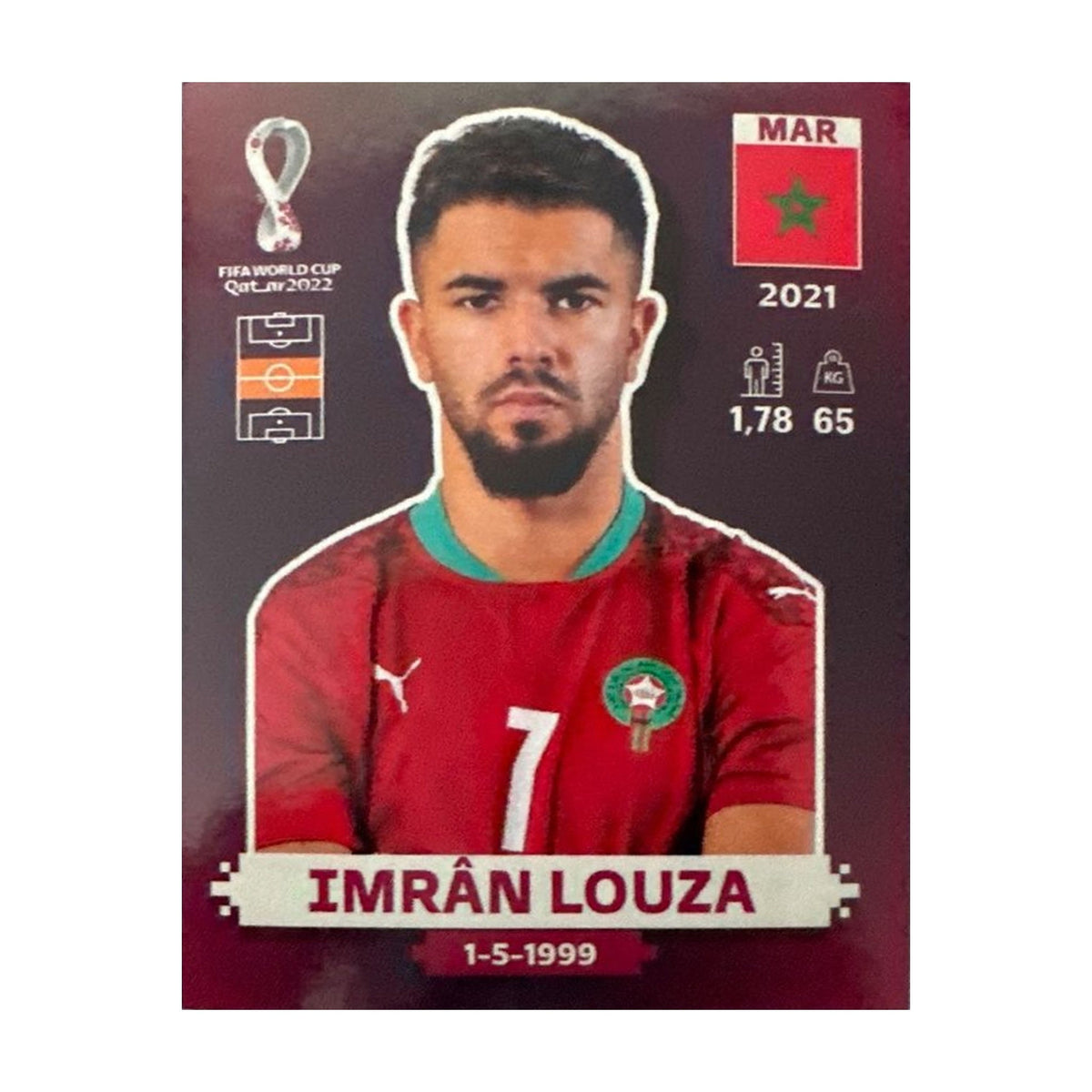 Panini FIFA WM 2022 Oryx - MAR 14 - Imrân Louza – Vorderseite