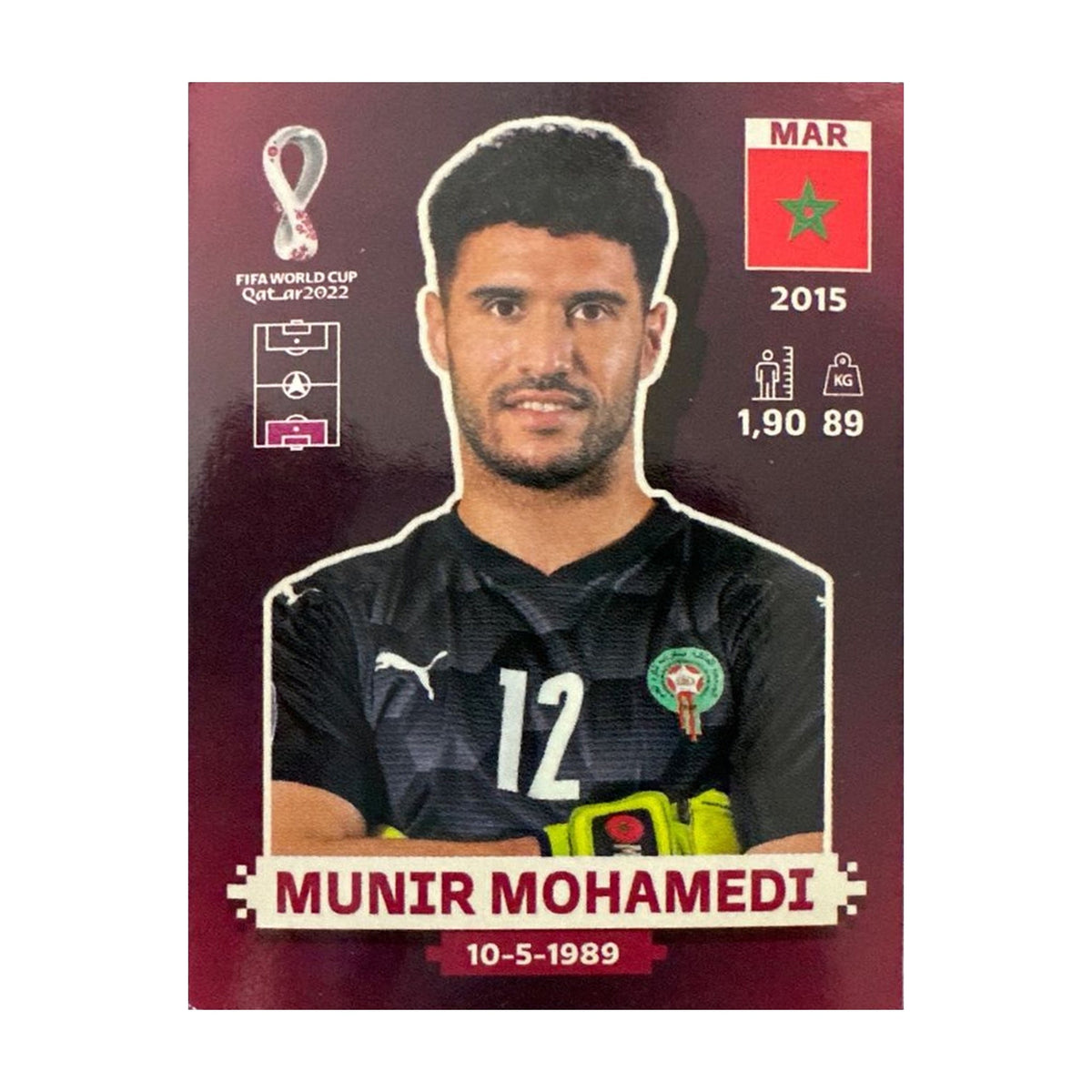 Panini FIFA WM 2022 Oryx - MAR 4 - Munir Mohamedi – Vorderseite