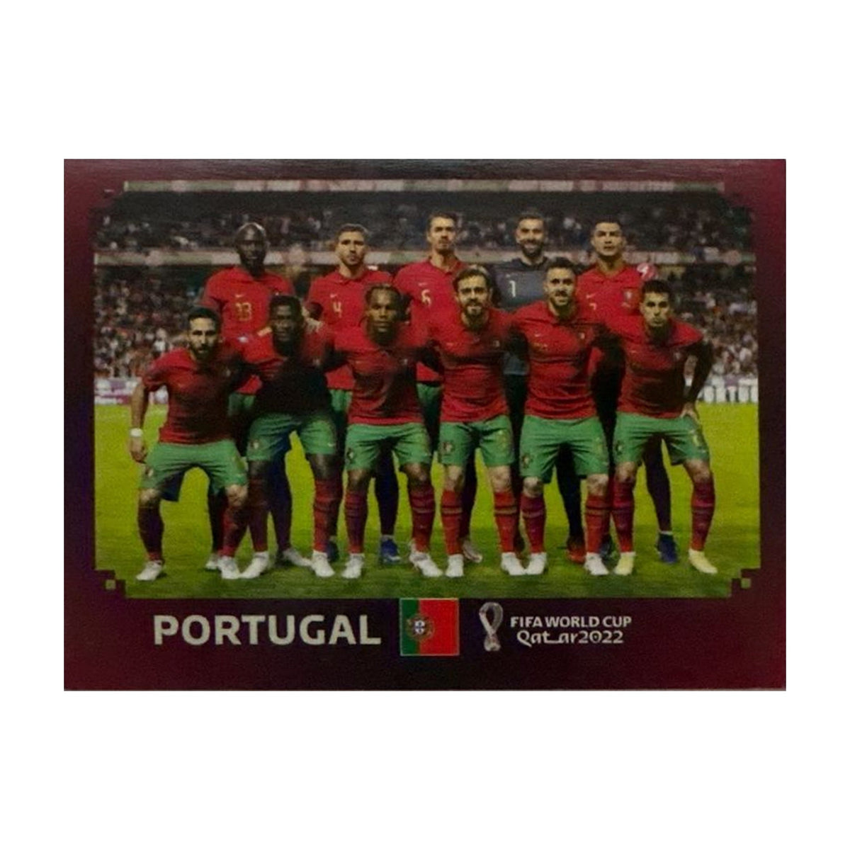 Panini FIFA WM 2022 Oryx - POR 1 - Team Photo - Portugal – Vorderseite