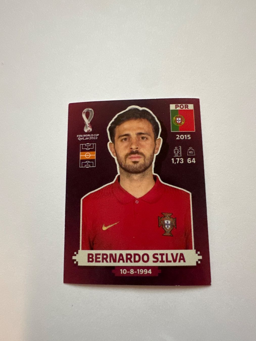 Panini FIFA WM 2022 Oryx - POR 11 - Bernardo Silva – Original-Zustandsfoto Vorderseite