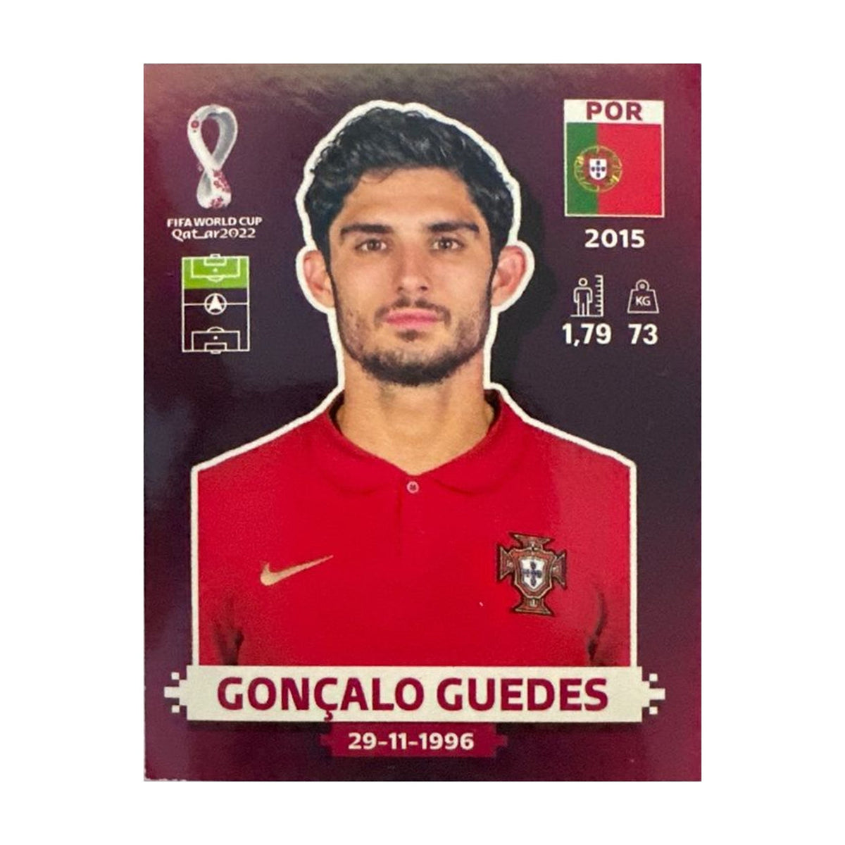 Panini FIFA WM 2022 Oryx - POR 20 - Gonçalo Guedes – Vorderseite