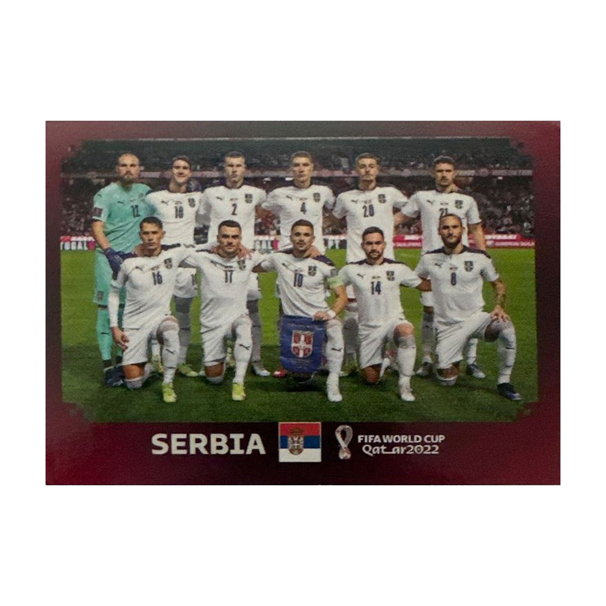 Panini FIFA WM 2022 Oryx - SRB 1 - Team Photo - Serbia – Vorderseite
