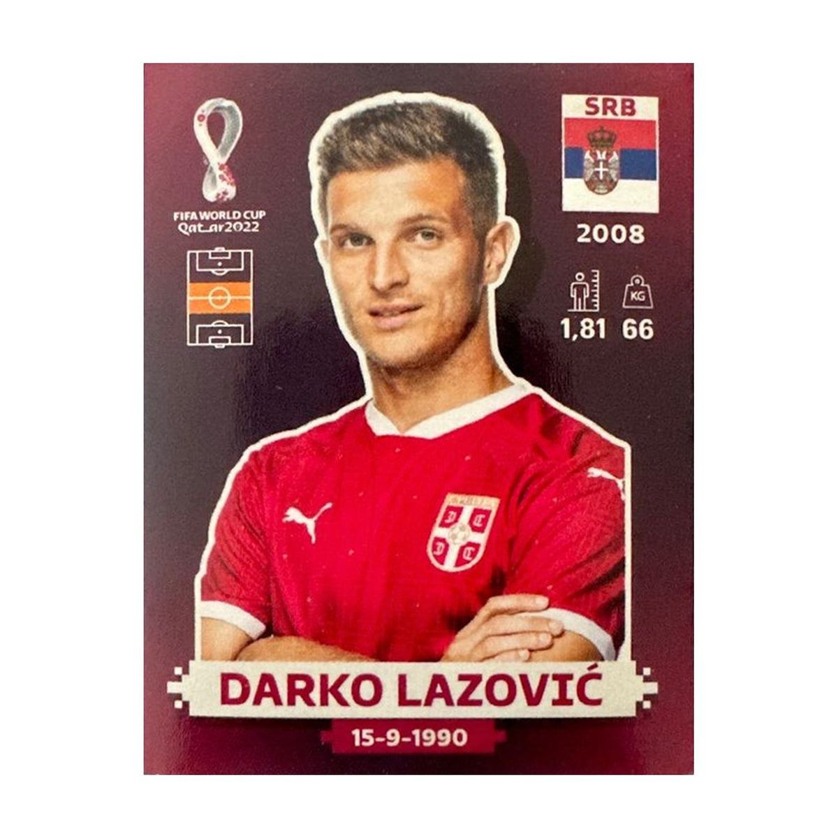 Panini FIFA WM 2022 Oryx - SRB 11 - Darko Lazović – Vorderseite