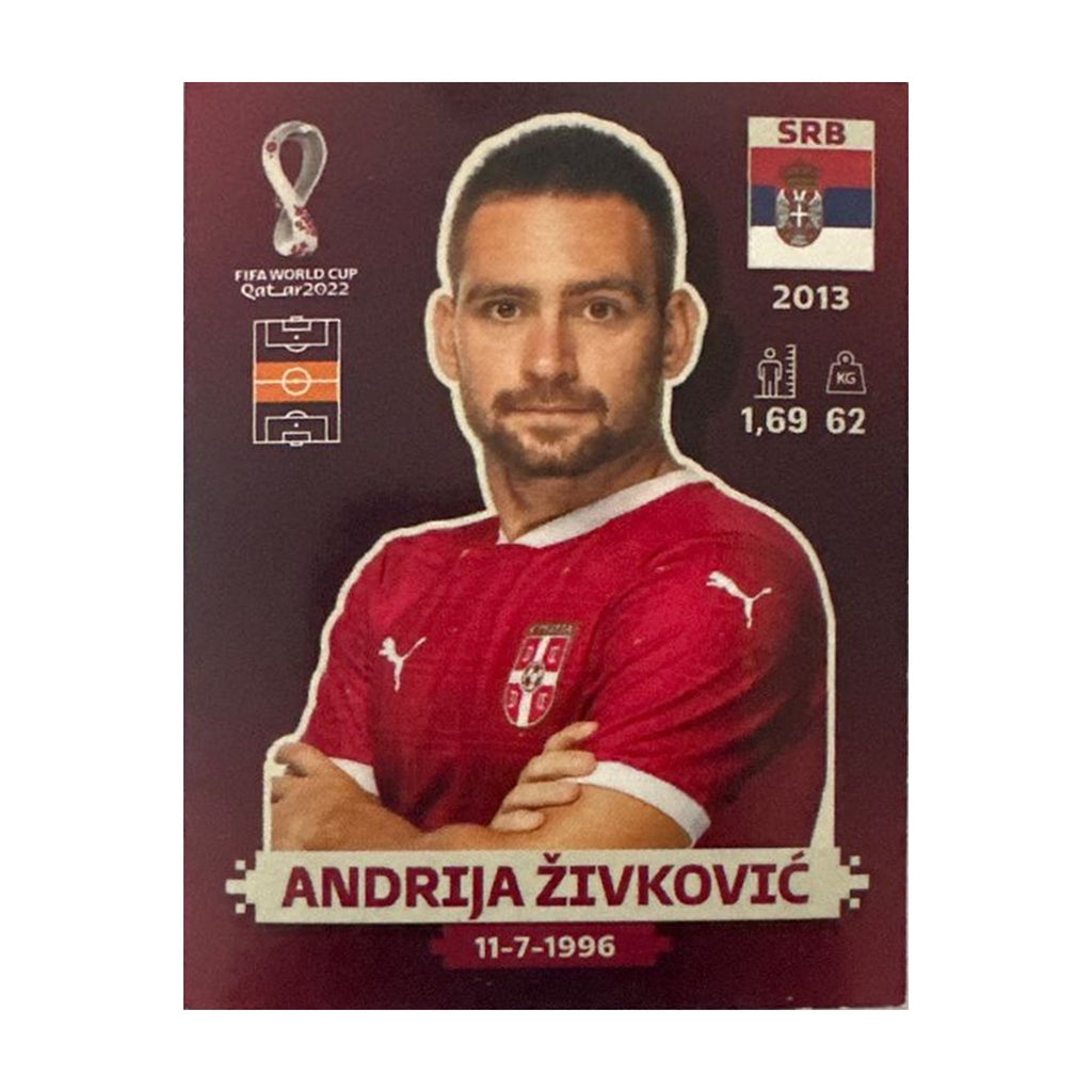 Panini FIFA WM 2022 Oryx - SRB 16 - Andrija Živković – Vorderseite