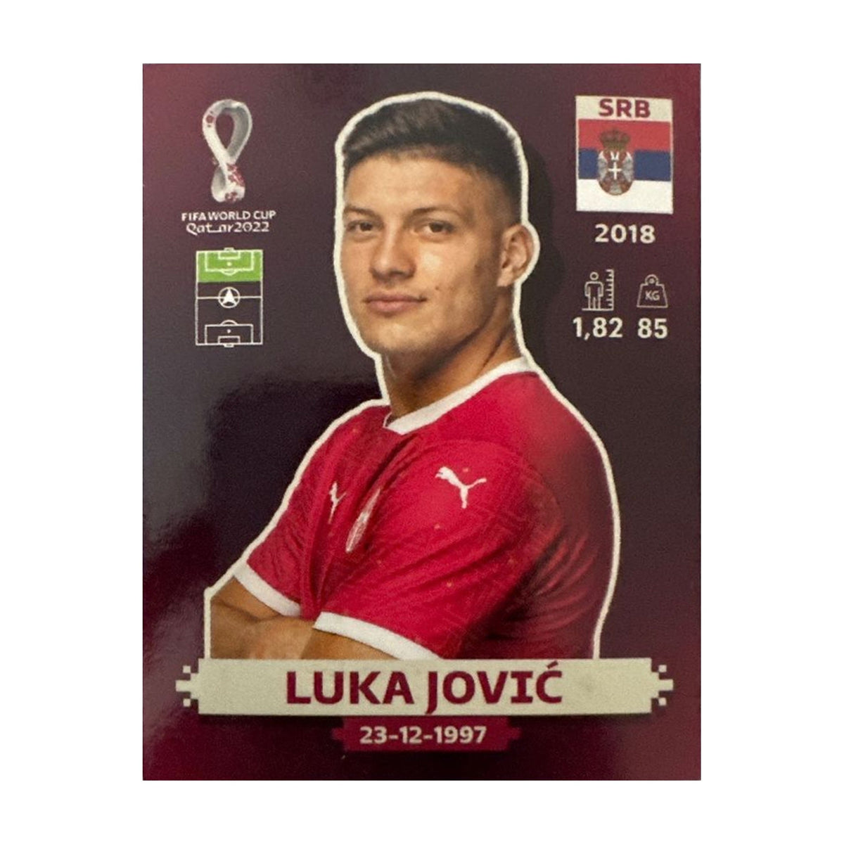 Panini FIFA WM 2022 Oryx - SRB 17 - Luka Jović – Vorderseite