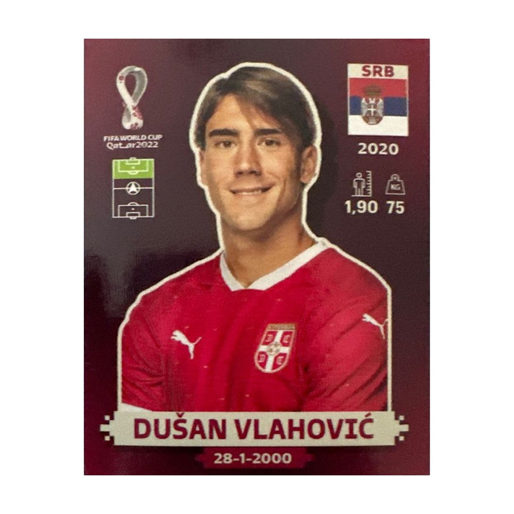 Panini FIFA WM 2022 Oryx - SRB 20 - Dušan Vlahović – Vorderseite