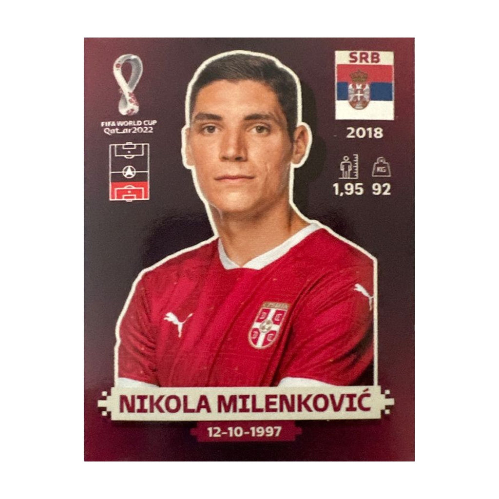 Panini FIFA WM 2022 Oryx - SRB 5 - Nikola Milenković – Vorderseite