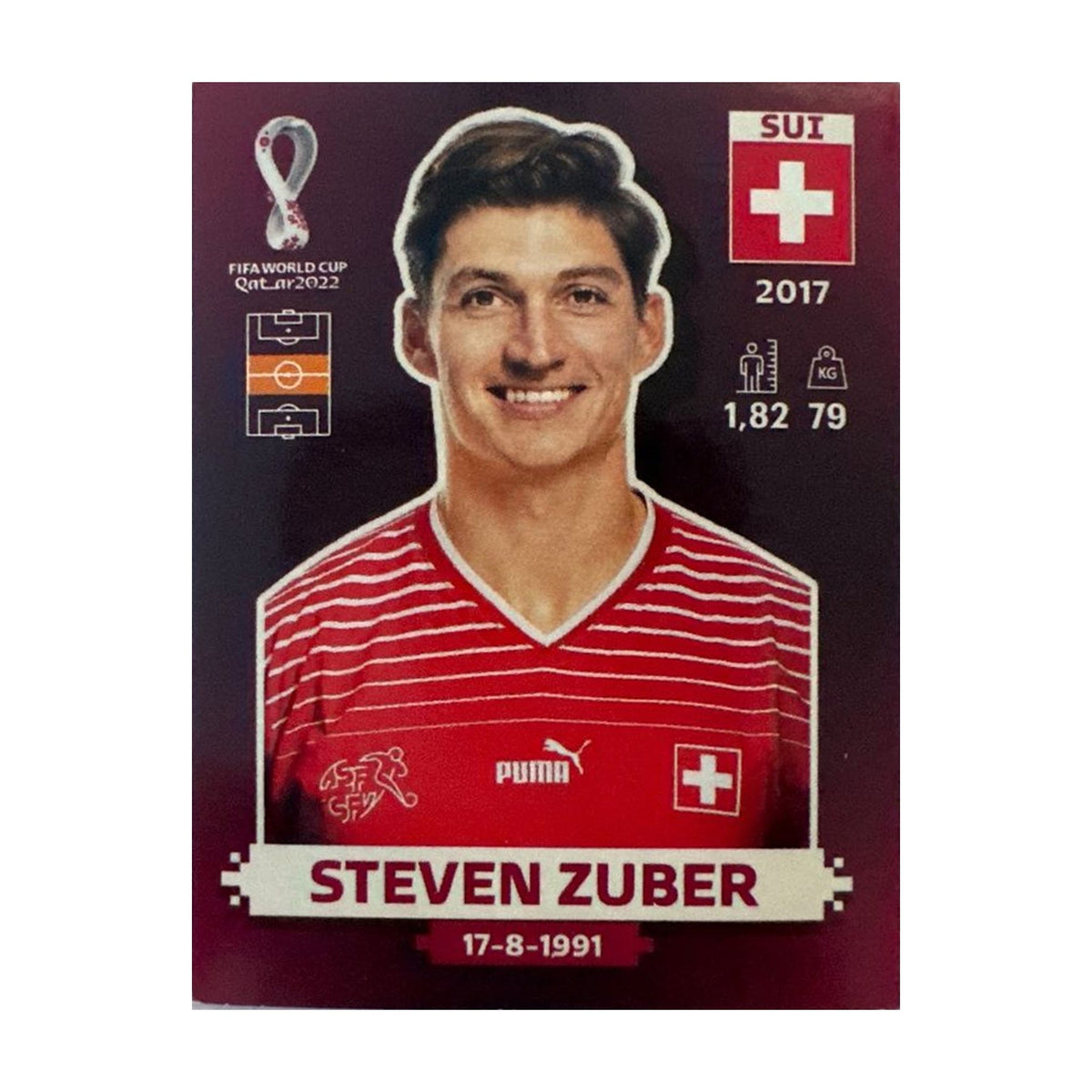 Panini FIFA WM 2022 Oryx - SUI 16 - Steven Zuber – Vorderseite