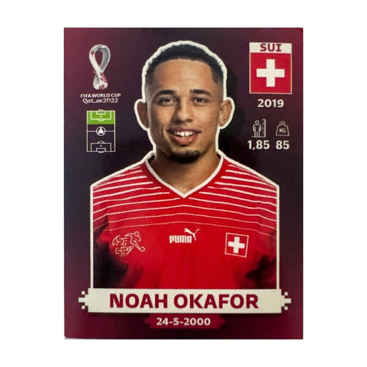Panini FIFA WM 2022 Oryx - SUI 18 - Noah Okafor – Vorderseite
