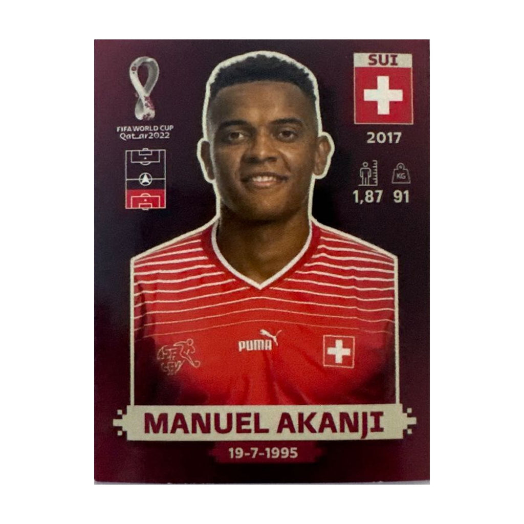 Panini FIFA WM 2022 Oryx - SUI 5 - Manuel Akanji – Vorderseite
