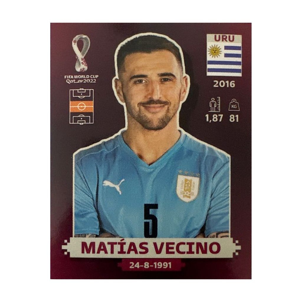 Panini FIFA WM 2022 Oryx - URU 16 - Matías Vecino – Vorderseite