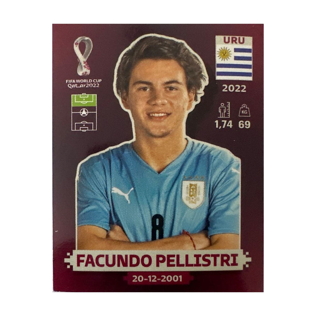 Panini FIFA WM 2022 Oryx - URU 19 - Facundo Pellistri – Vorderseite