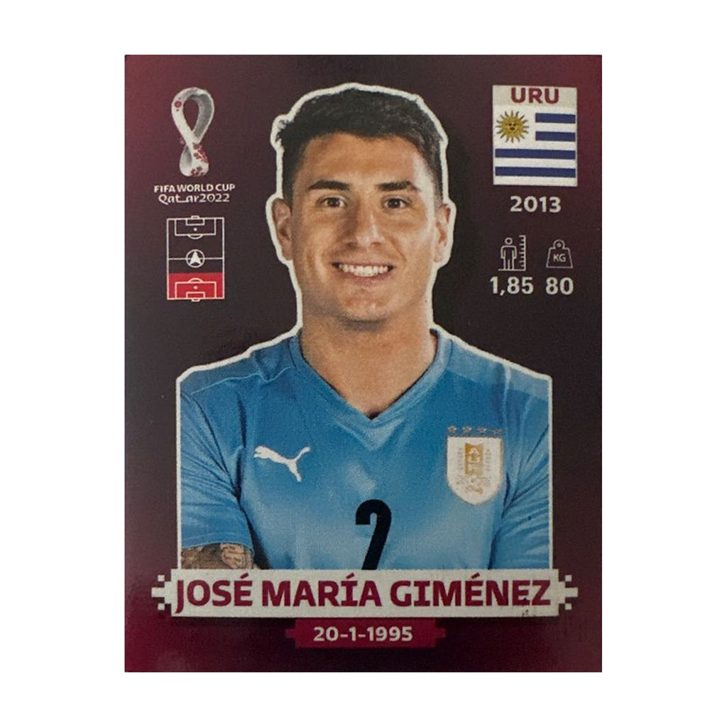 Panini FIFA WM 2022 Oryx - URU 7 - José María Giménez – Vorderseite