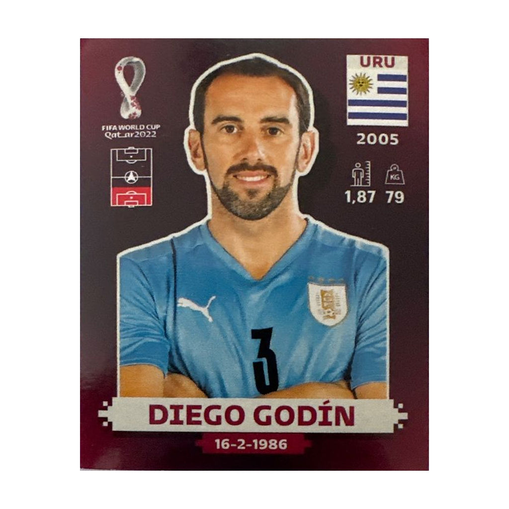 Panini FIFA WM 2022 Oryx - URU 8 - Diego Godín – Vorderseite