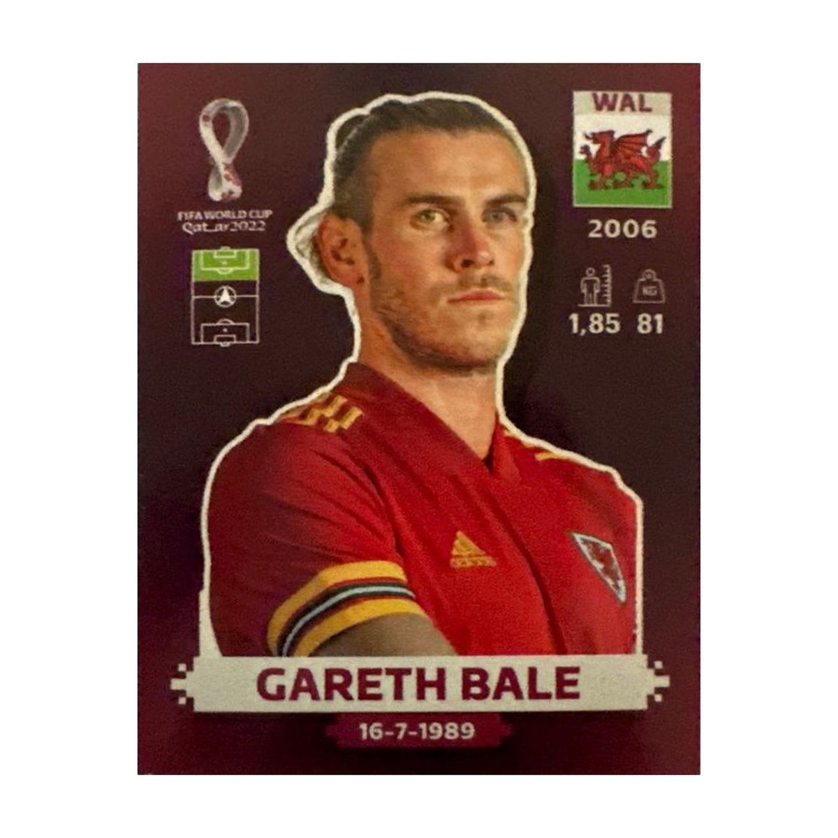 Panini FIFA WM 2022 Oryx - WAL 17 - Gareth Bale – Vorderseite